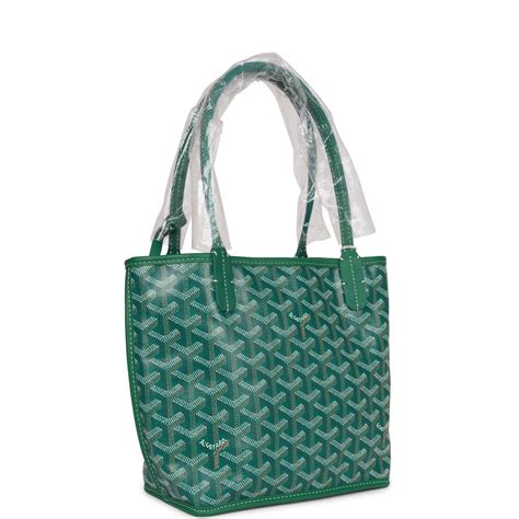 goyard green mini tote|authentic goyard anjou mini black.